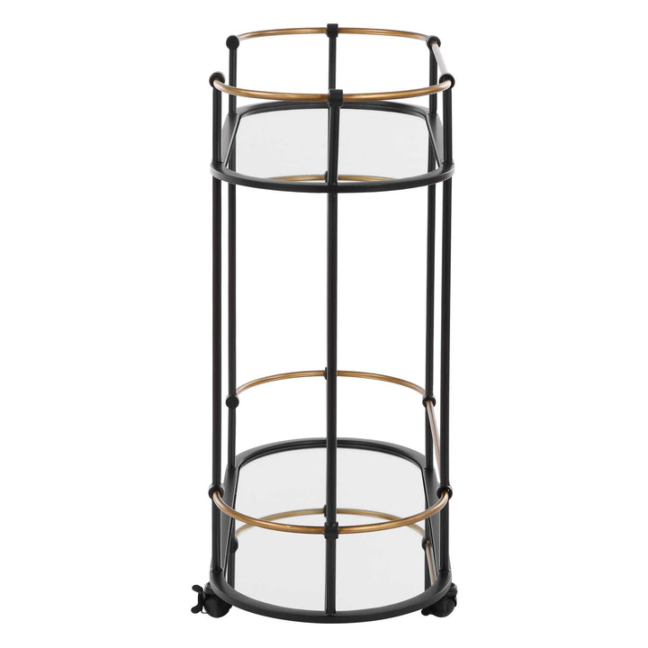 Andre Iron Bar Cart Living Room Uttermost