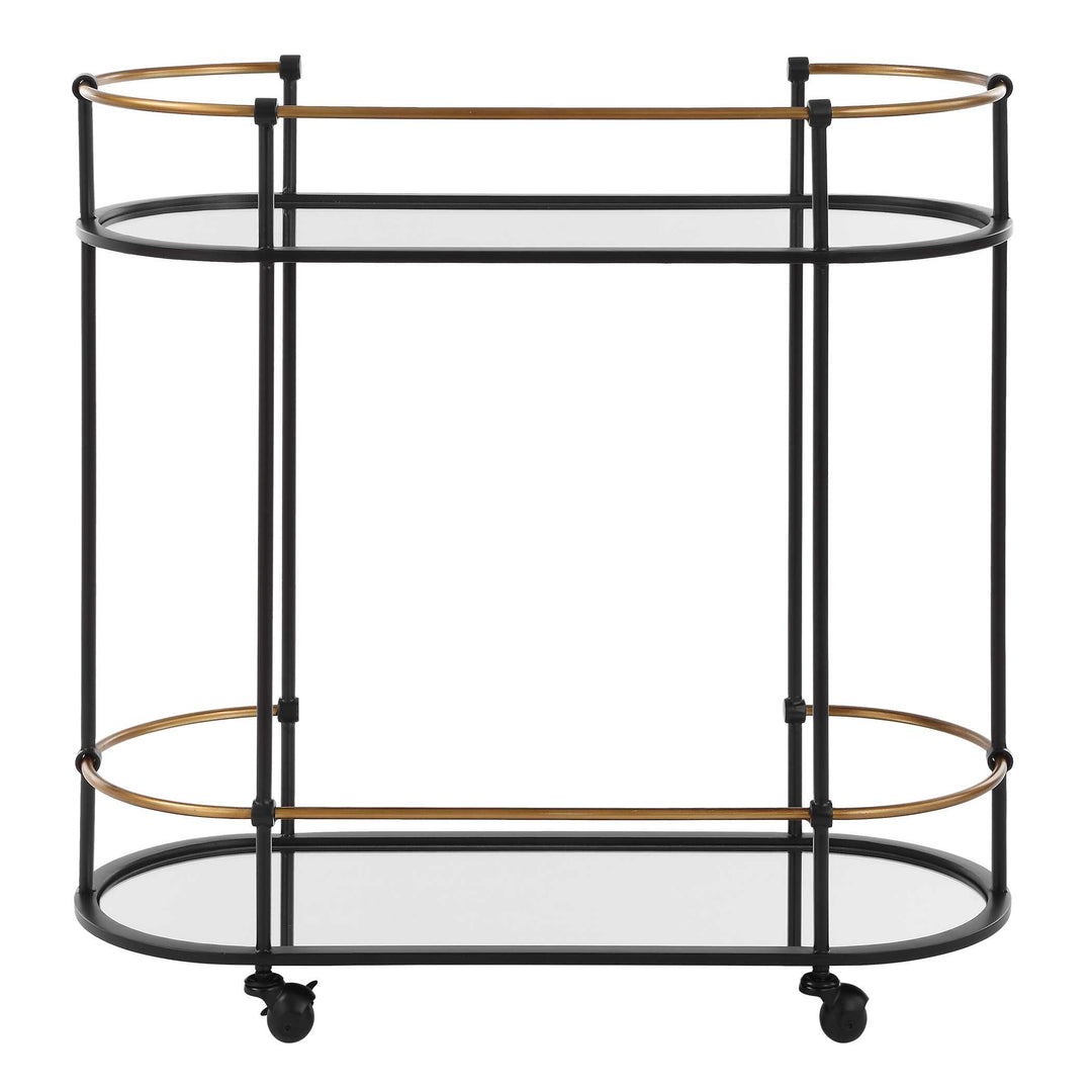 Andre Iron Bar Cart Living Room Uttermost