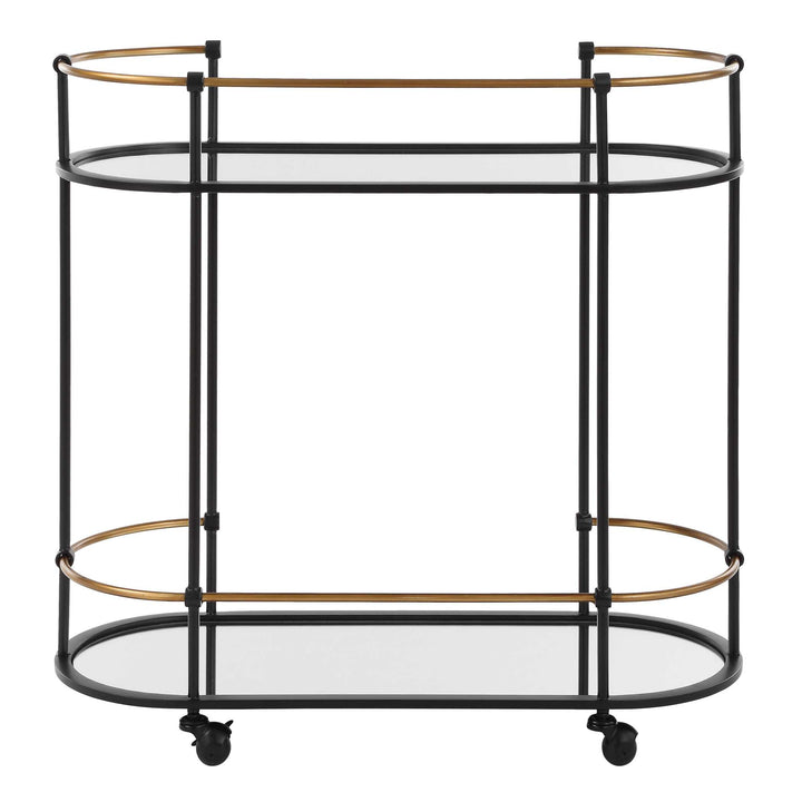 Andre Iron Bar Cart Living Room Uttermost