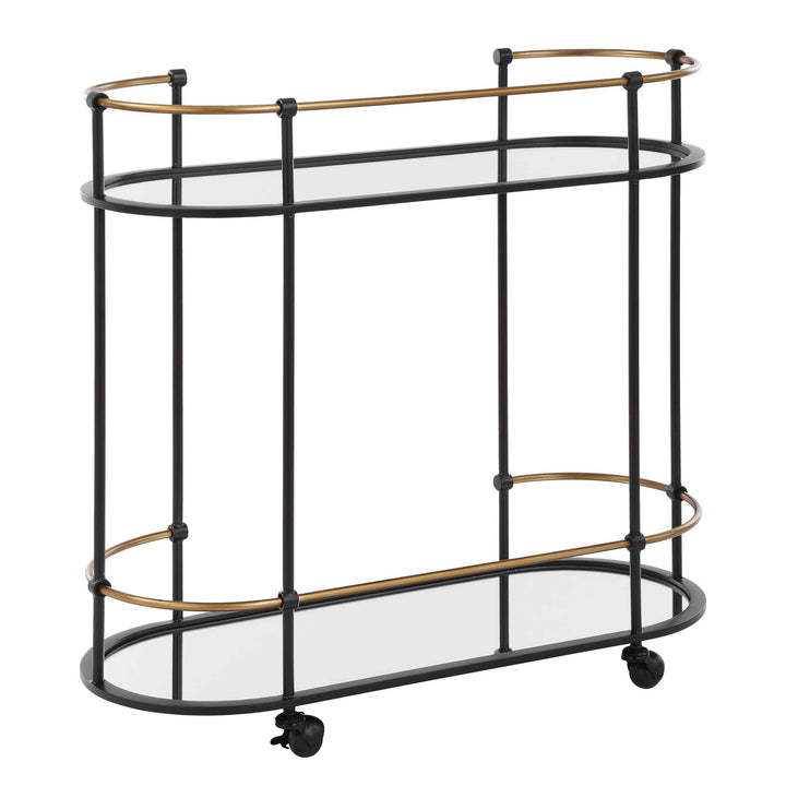 Andre Iron Bar Cart Living Room Uttermost