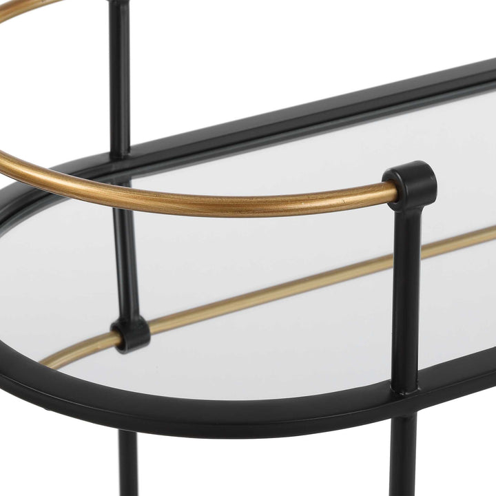 Andre Iron Bar Cart Living Room Uttermost