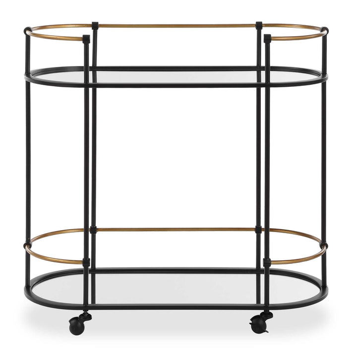 Andre Iron Bar Cart Living Room Uttermost