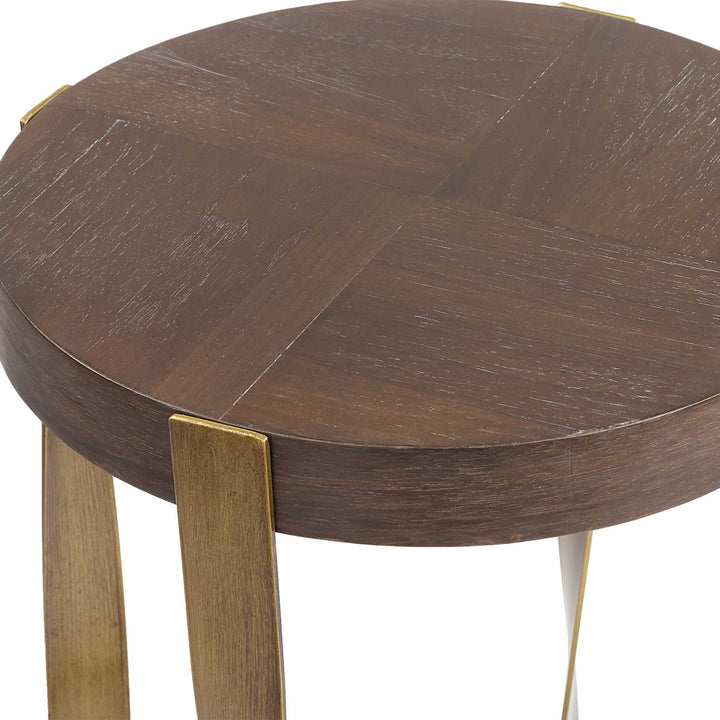 Drew Brass Accent Table Living Room Uttermost