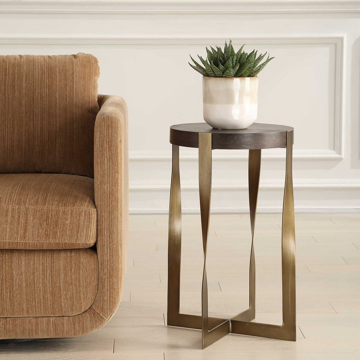 Drew Brass Accent Table Living Room Uttermost