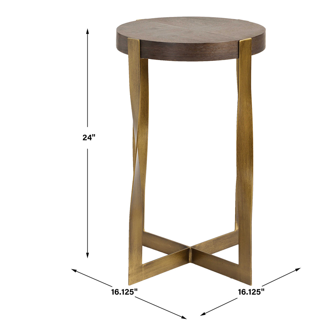 Drew Brass Accent Table Living Room Uttermost