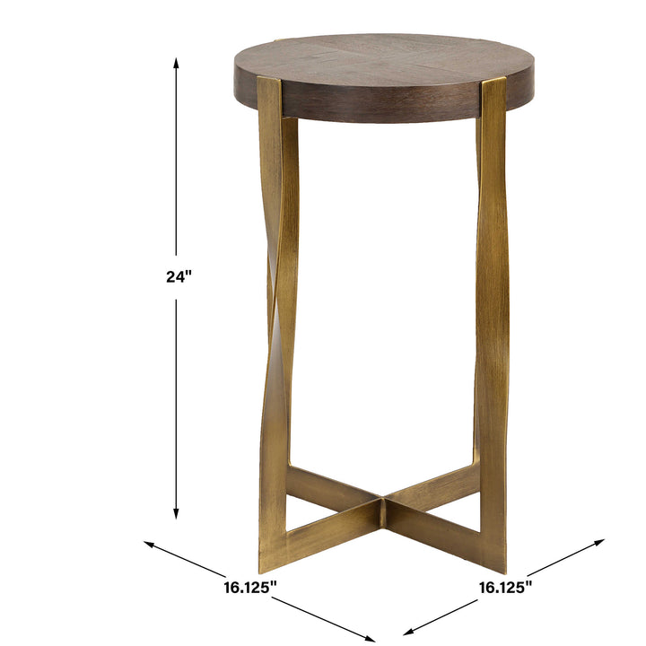 Drew Brass Accent Table Living Room Uttermost