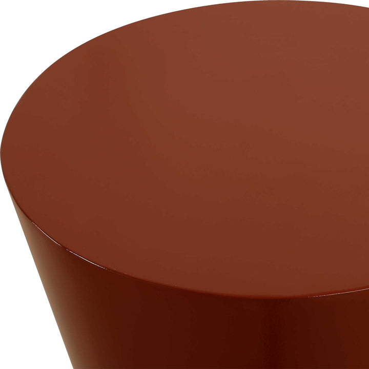 Hepler Gloss Terracotta Drink Table Living Room Uttermost
