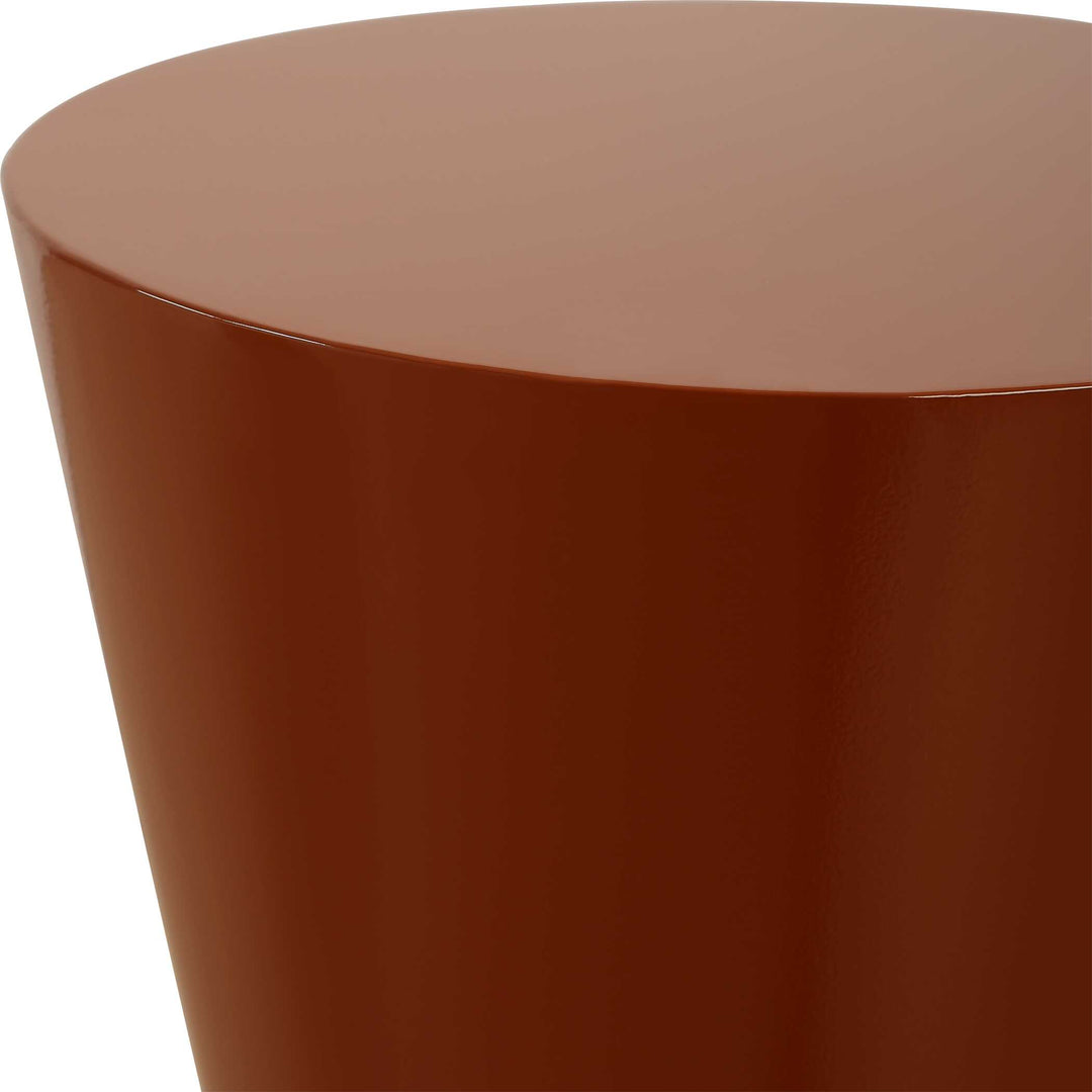 Hepler Gloss Terracotta Drink Table Living Room Uttermost