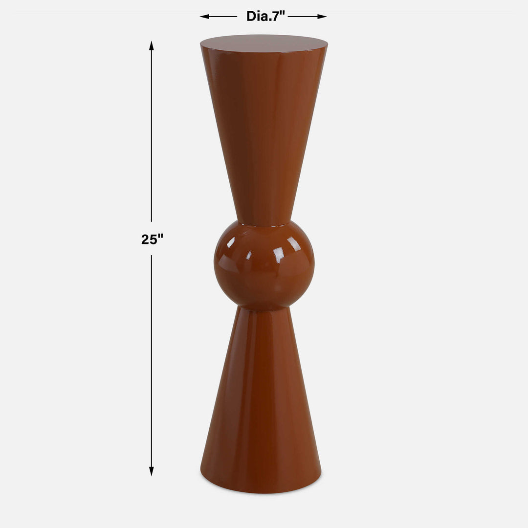 Hepler Gloss Terracotta Drink Table Living Room Uttermost