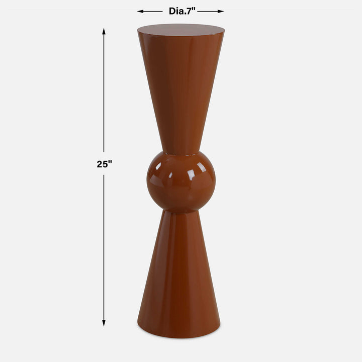 Hepler Gloss Terracotta Drink Table Living Room Uttermost