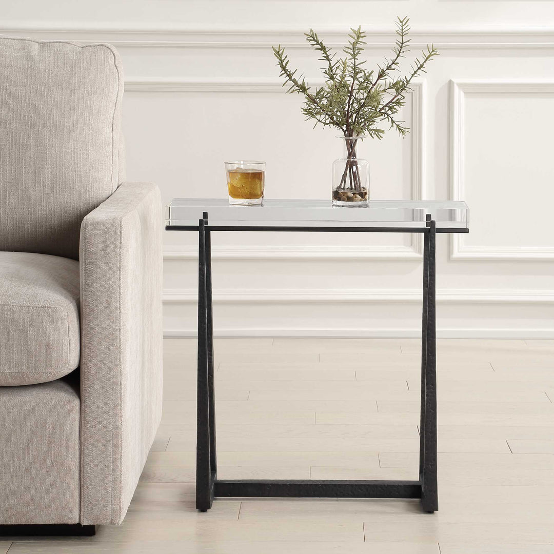 Midas Bronze Accent Table Living Room Uttermost