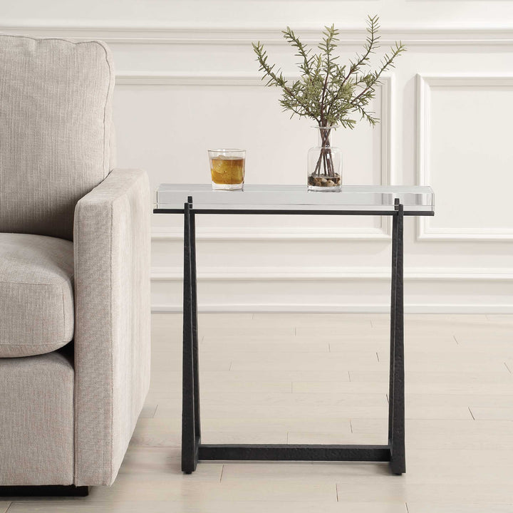 Midas Bronze Accent Table Living Room Uttermost