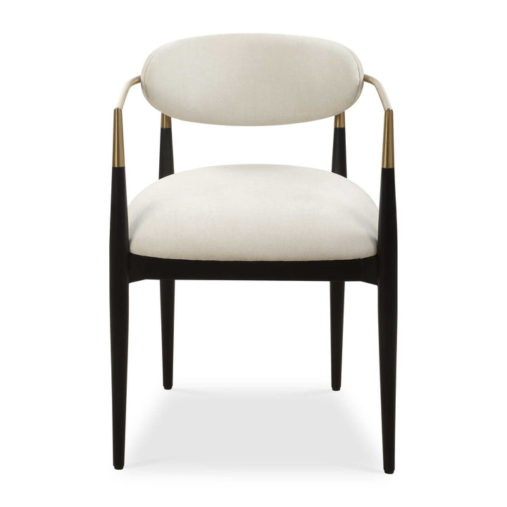 Moxie White Dining Arm Chair Living Room Uttermost