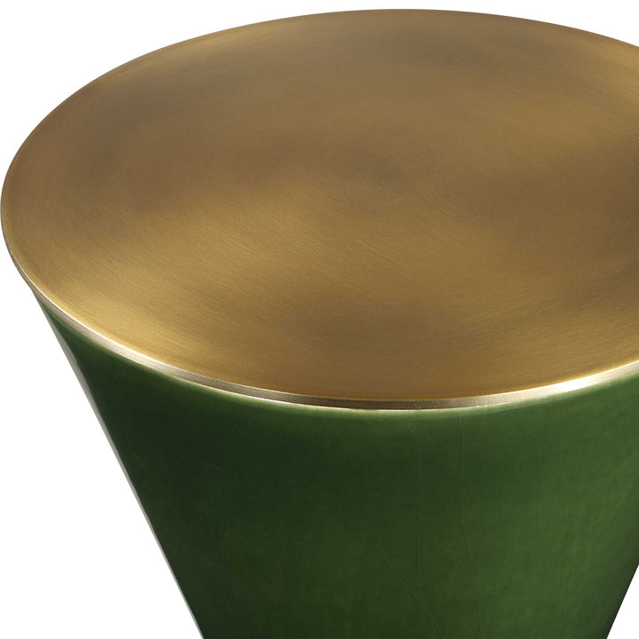 Ronde Jade Green Drink Table Living Room Uttermost