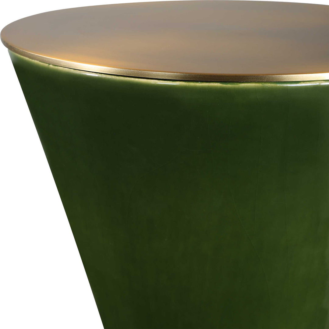Ronde Jade Green Drink Table Living Room Uttermost