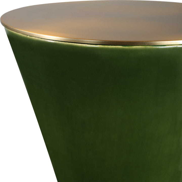 Ronde Jade Green Drink Table Living Room Uttermost