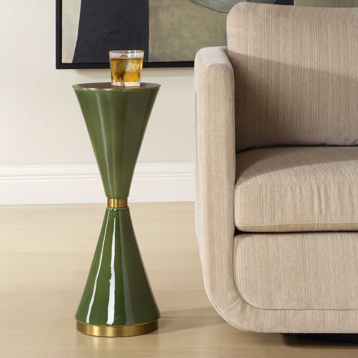 Ronde Jade Green Drink Table Living Room Uttermost