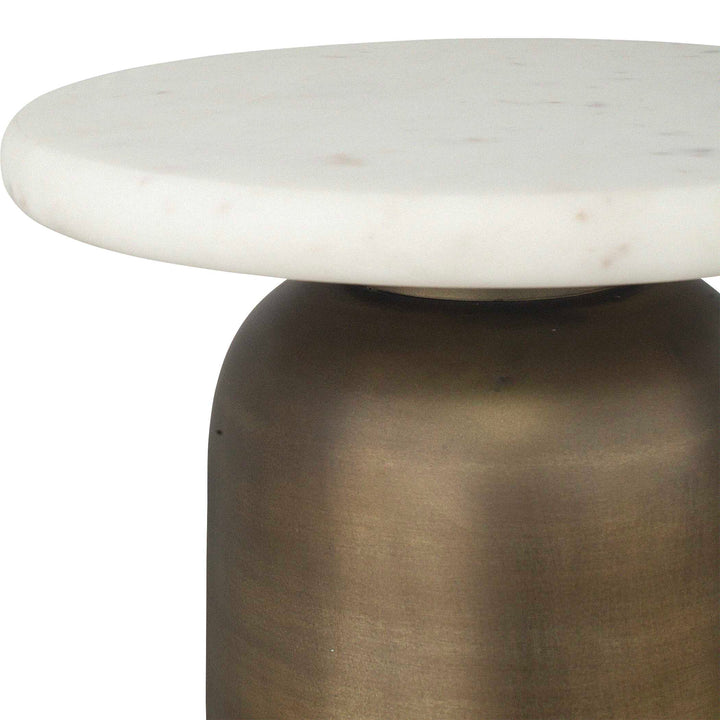 Reiss Marble & Brass Drink Table Living Room Uttermost