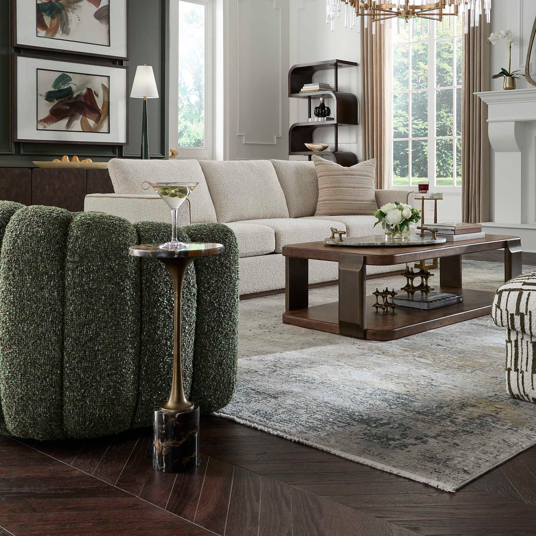 Karnes Dark Marble Drink Table Living Room Uttermost