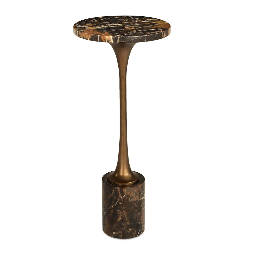 Karnes Dark Marble Drink Table Living Room Uttermost
