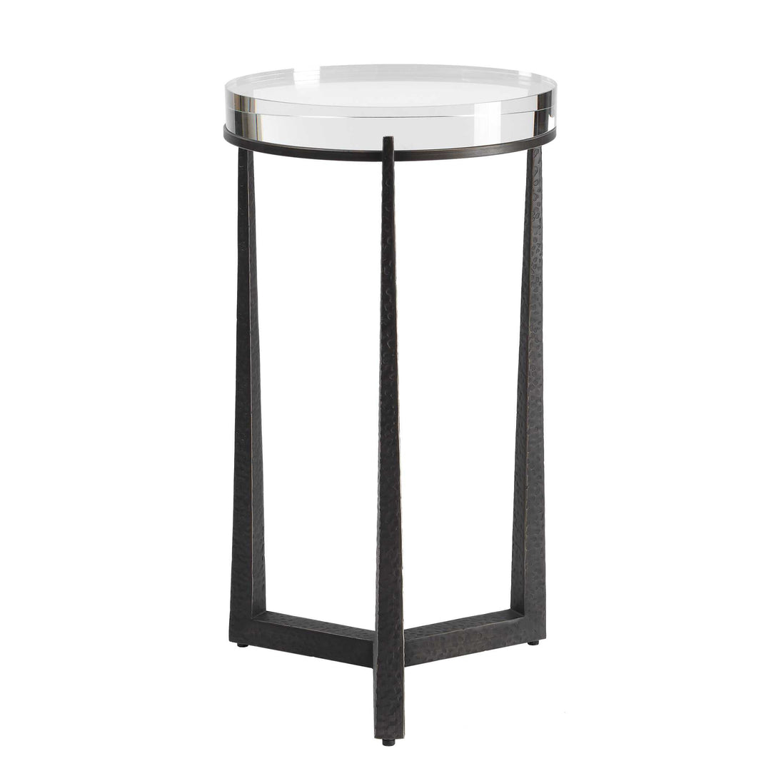 Midas Dark Bronze Round Accent Table Living Room Uttermost