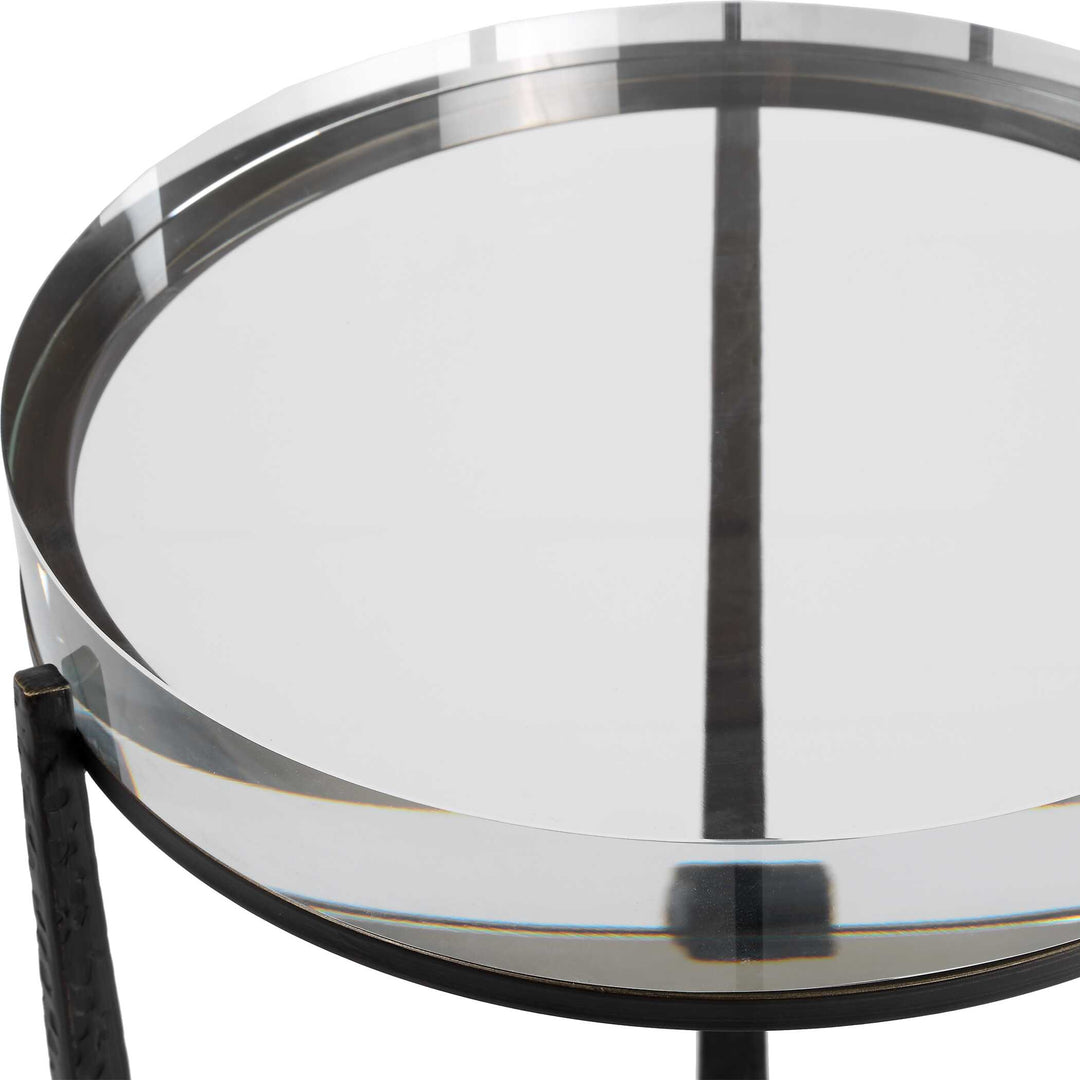Midas Dark Bronze Round Accent Table Living Room Uttermost