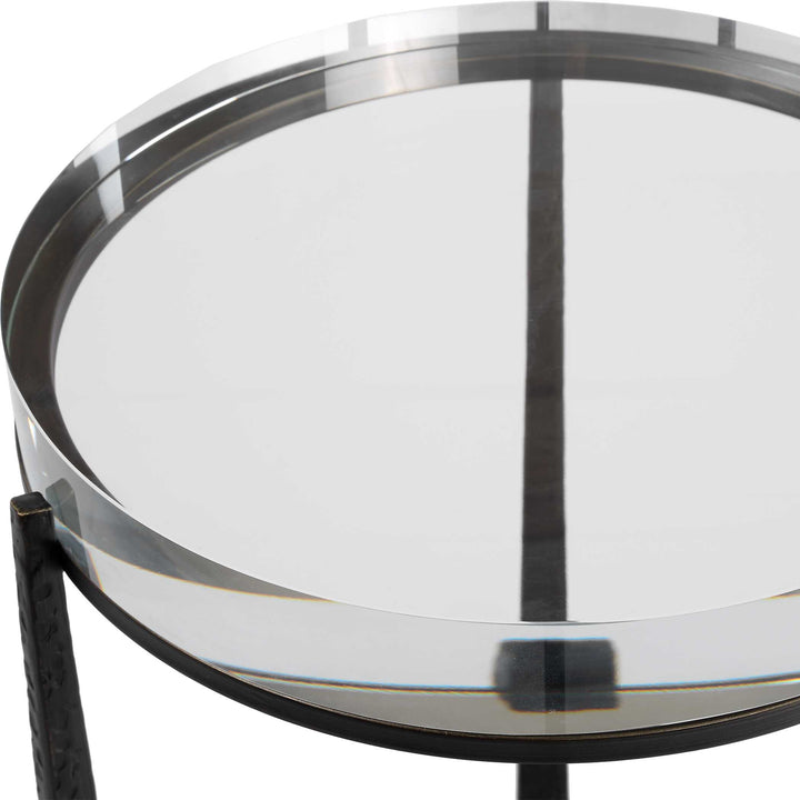 Midas Dark Bronze Round Accent Table Living Room Uttermost