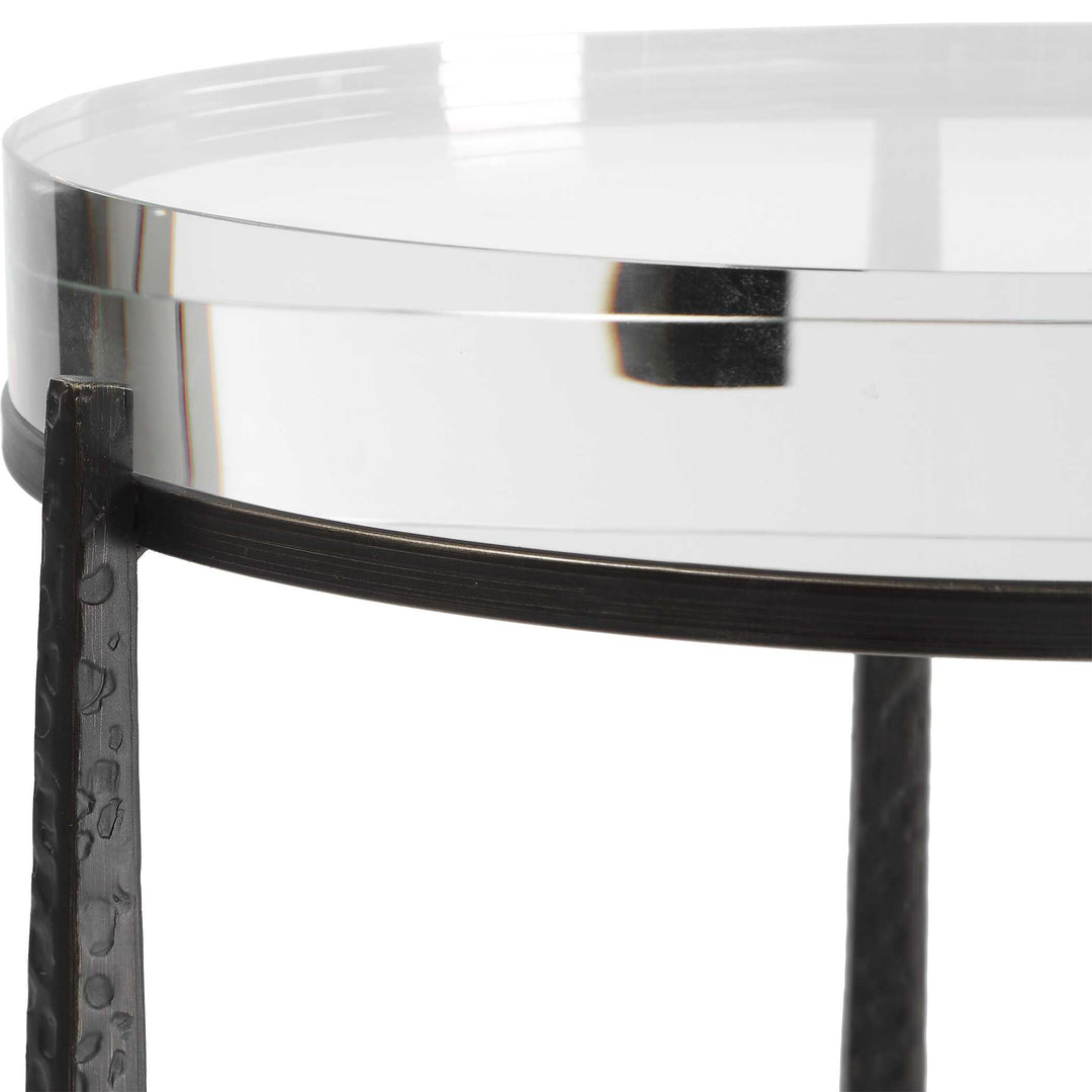 Midas Dark Bronze Round Accent Table Living Room Uttermost