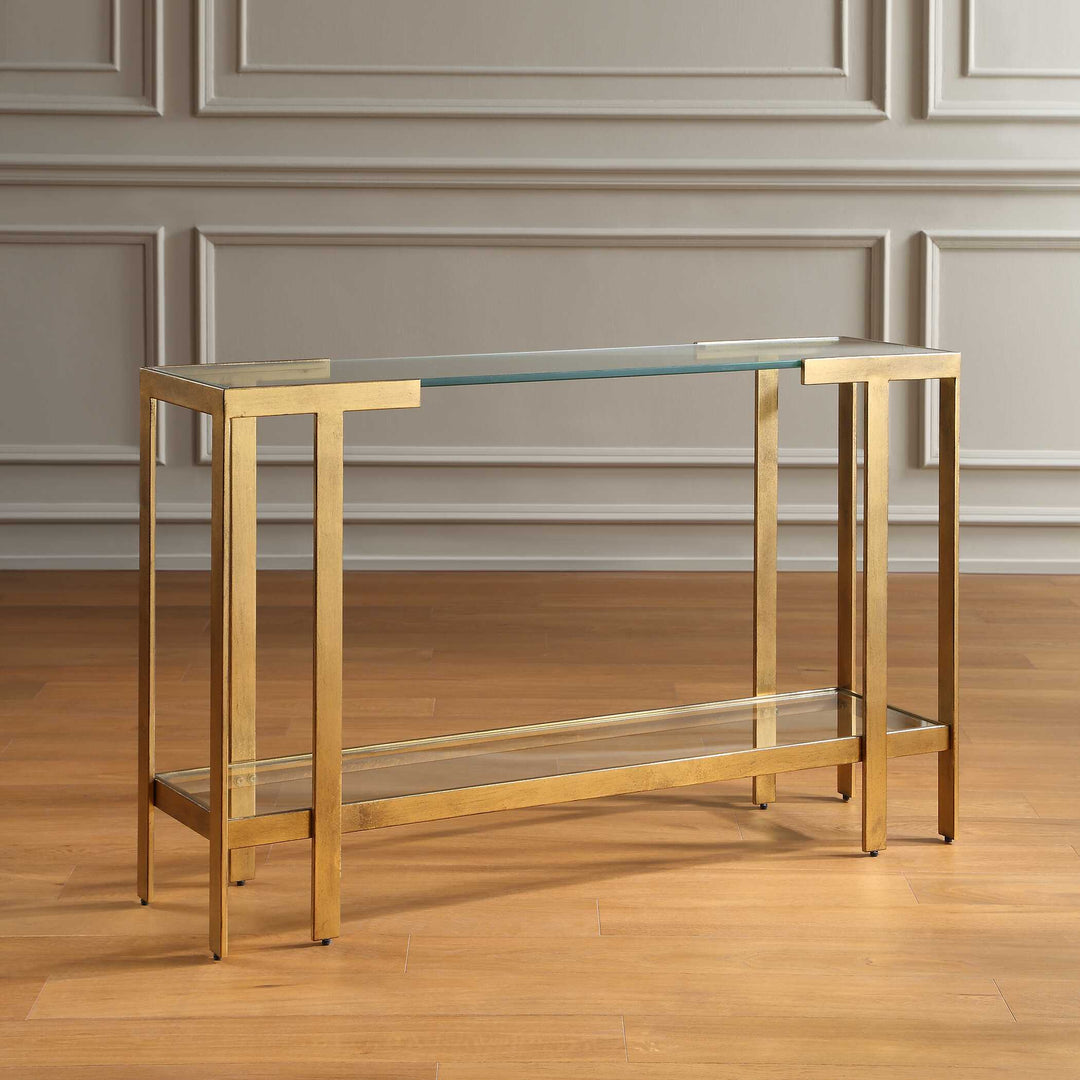 Kendrick Glass Console Table Living Room Uttermost