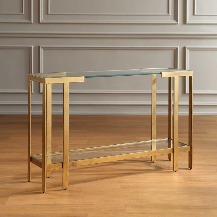 Kendrick Glass Console Table Living Room Uttermost