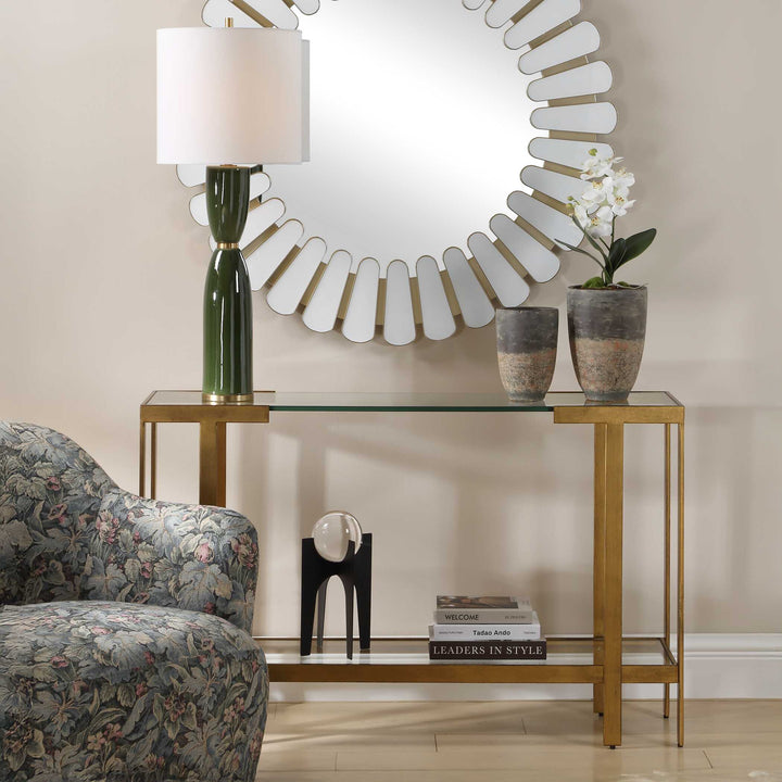 Kendrick Glass Console Table Living Room Uttermost