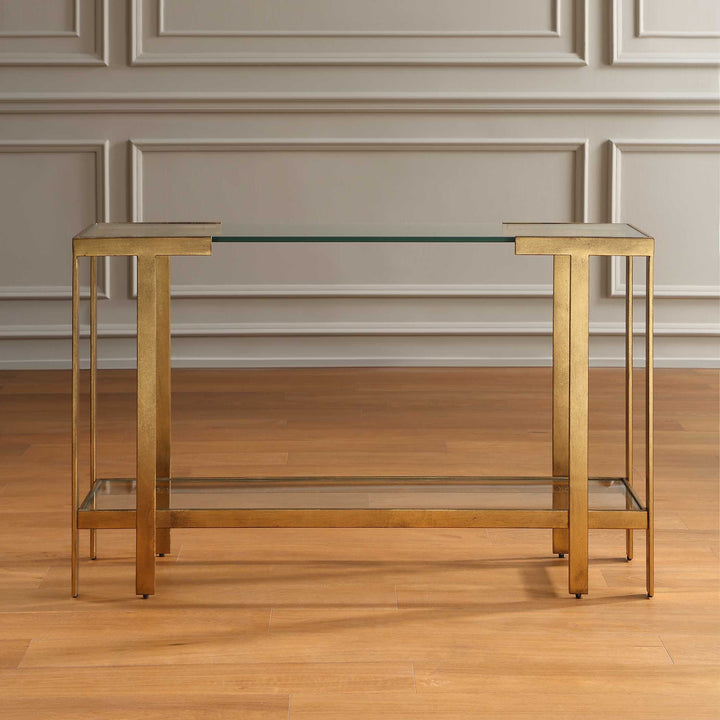 Kendrick Glass Console Table Living Room Uttermost