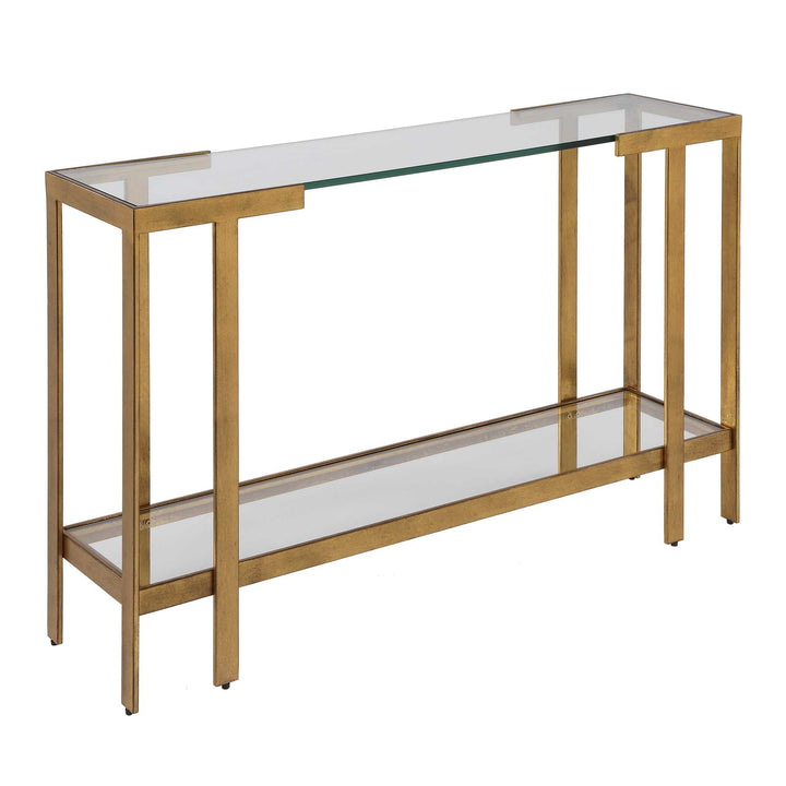 Kendrick Glass Console Table Living Room Uttermost