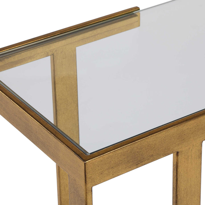 Kendrick Glass Console Table Living Room Uttermost