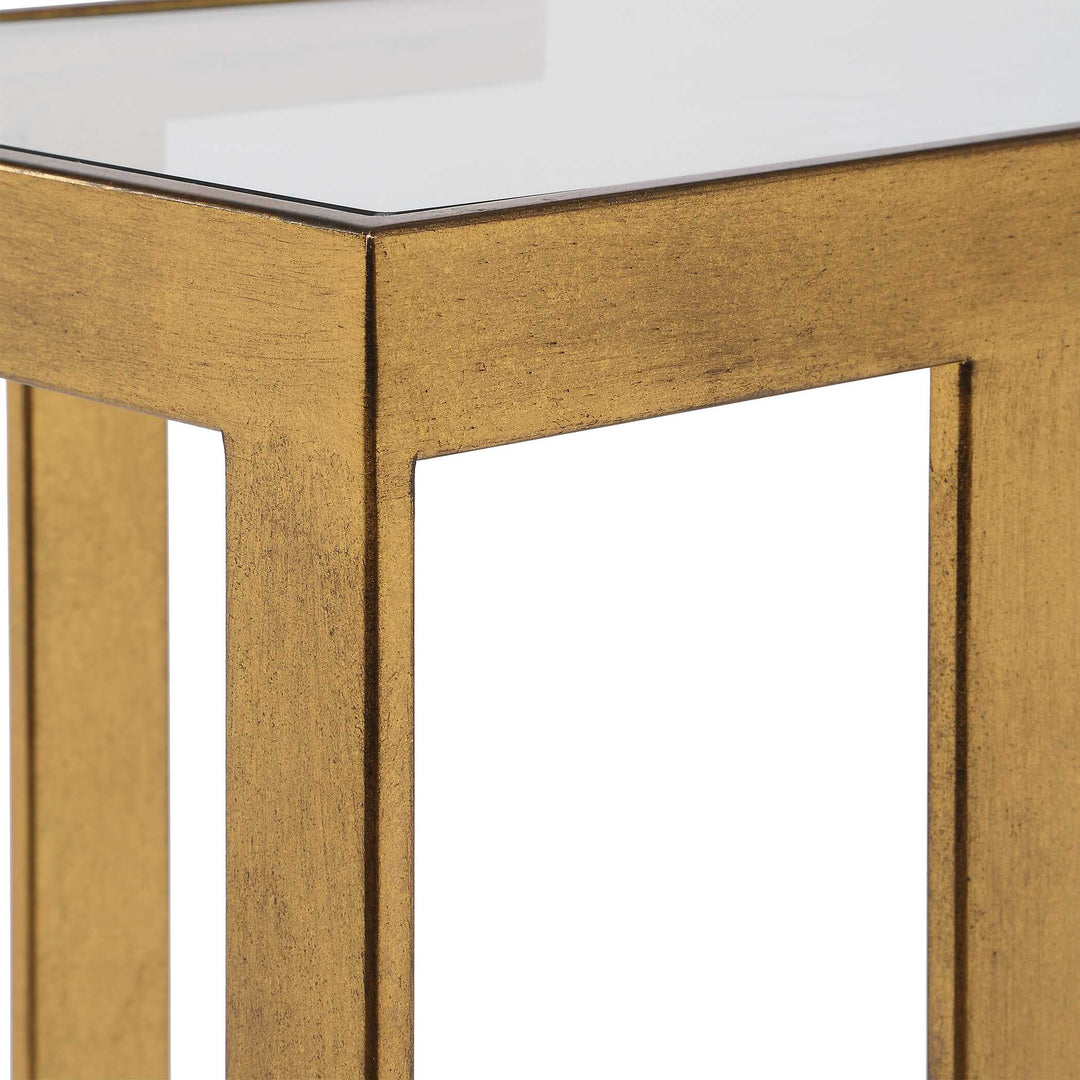 Kendrick Glass Console Table Living Room Uttermost