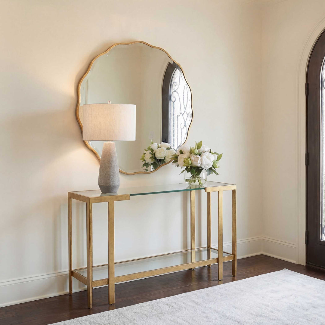 Kendrick Glass Console Table Living Room Uttermost