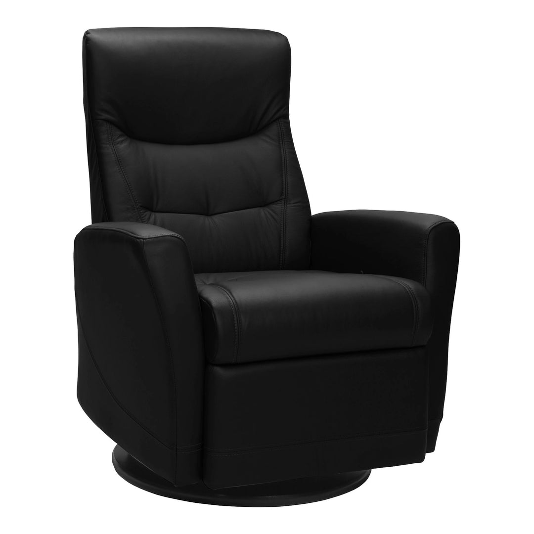 Oslo Swing Relaxer Living Room Fjords Small Black Leather