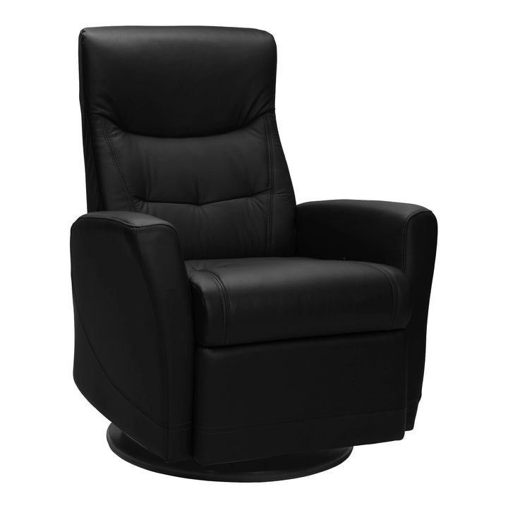 Oslo Swing Relaxer Living Room Fjords Small Black Leather