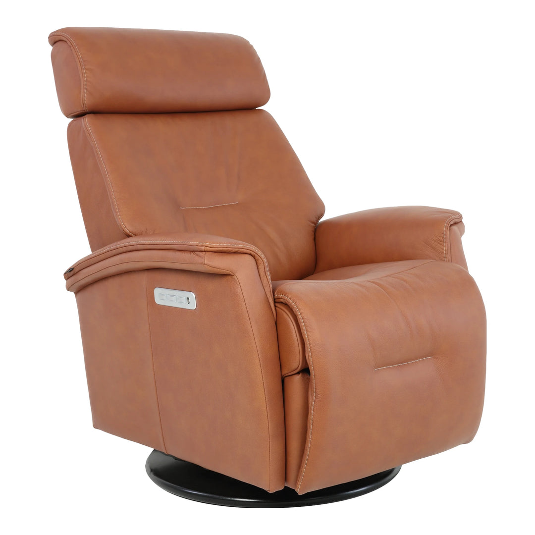 Rome Swing Relaxer Living Room Fjords Small Whiskey Leather