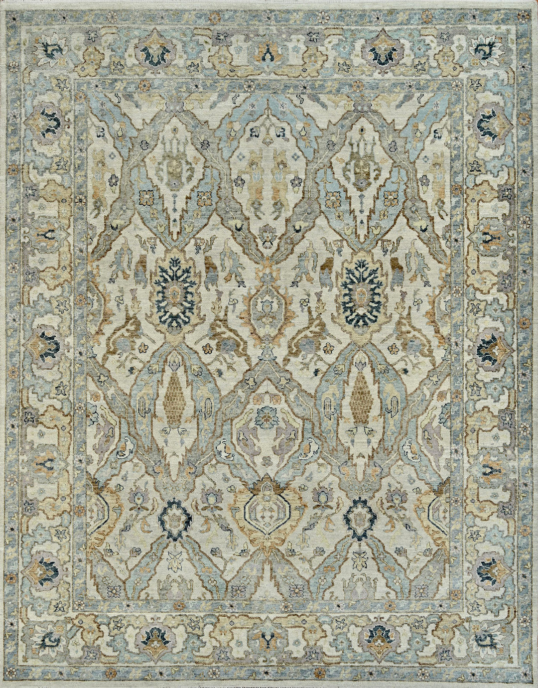 Traditional Beige/Tan Wool Area Rug: Mafi Signature Graham GH-103 (Hand-Knotted Area Rug)