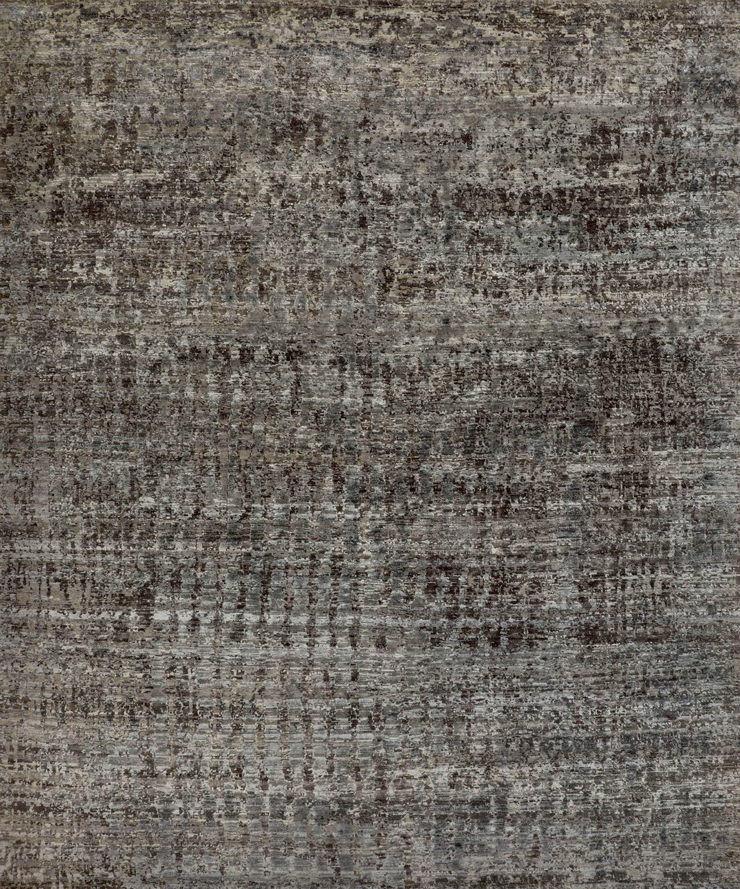 Modern/Transitional Grey/Silver Wool Area Rug: Mafi Signature Husk HUK-119 (Hand-Knotted Area Rug)