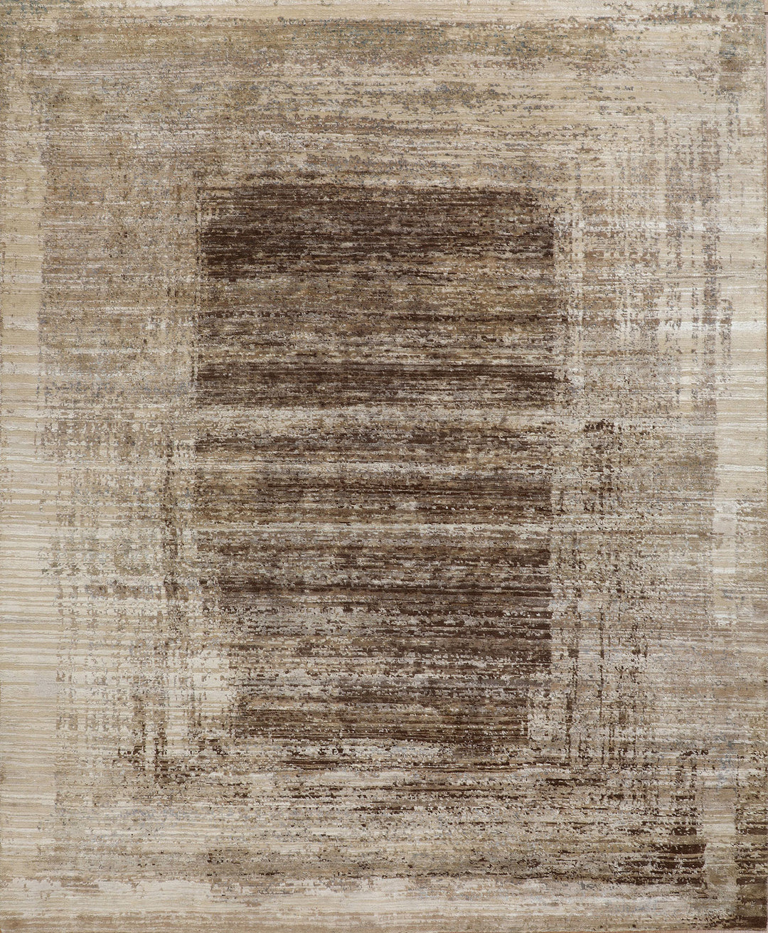 Modern/Transitional Grey/Silver Wool Area Rug: Mafi Signature Husk HUK-120 (Hand-Knotted Area Rug)