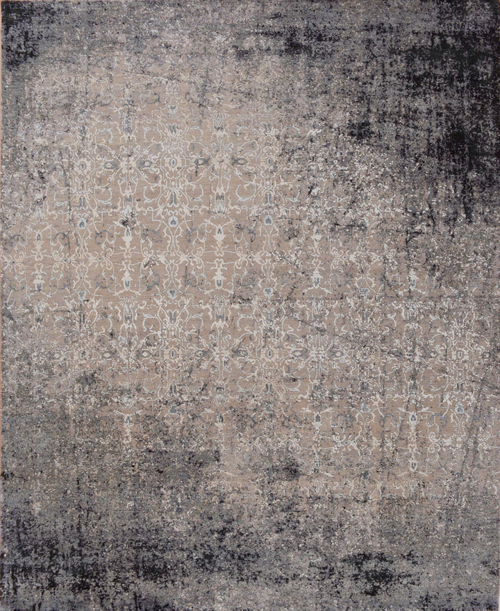 Transitional/Traditional Green Wool Area Rug: Mafi Signature Modi KAV-170 (Hand-Knotted Area Rug)