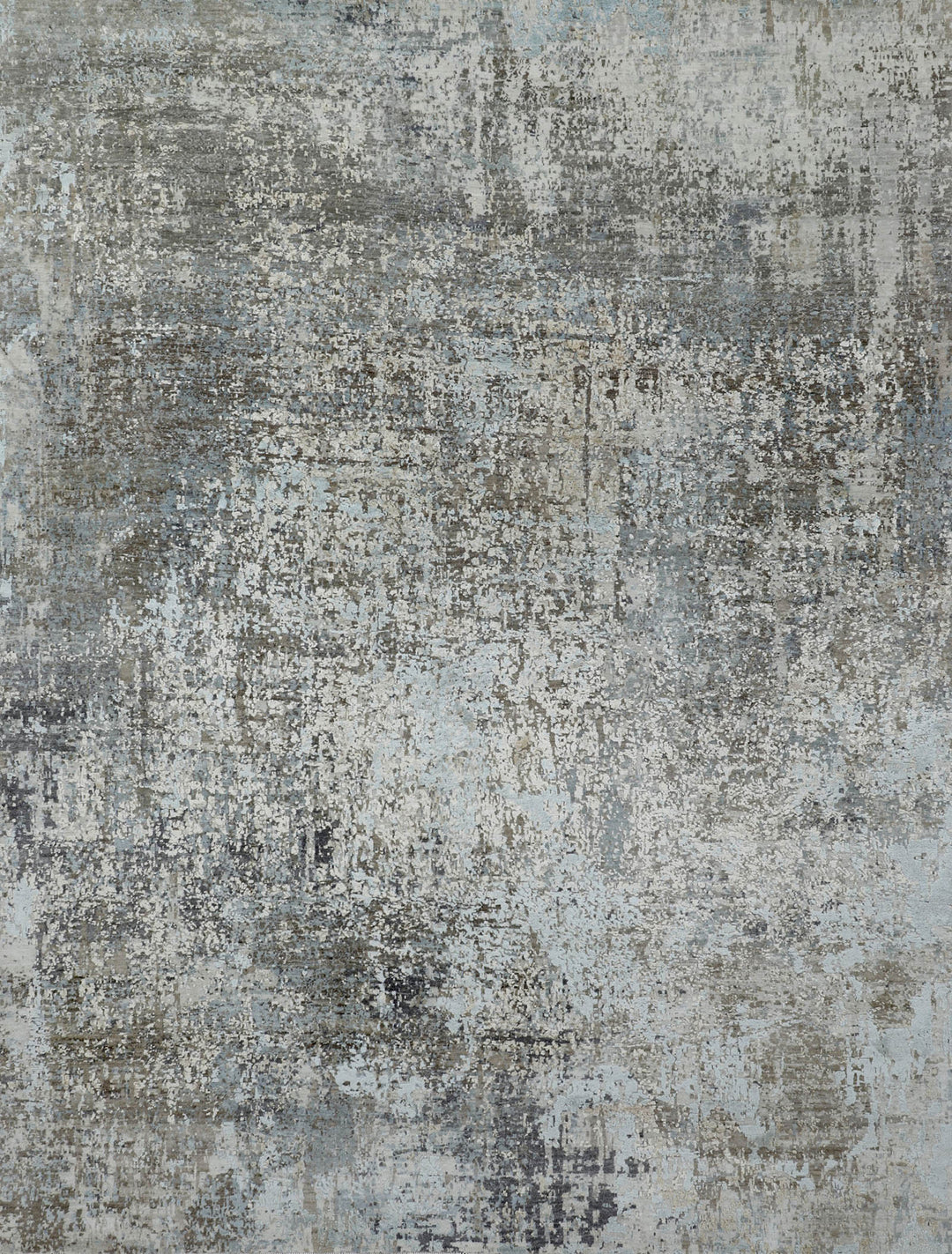 Transitional/Modern Grey/Silver Wool Area Rug: Mafi Signature Modi KAV-220 (Hand-Knotted Area Rug)