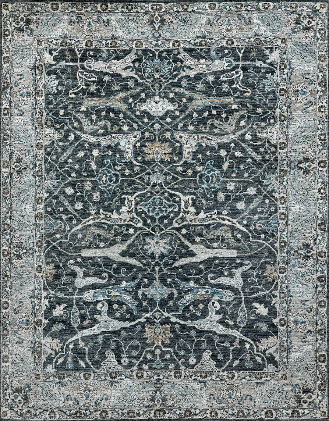 Mafi Signature | Khyber | KYB-101: Charcoal/Silver Area Rug Mafi Rugs