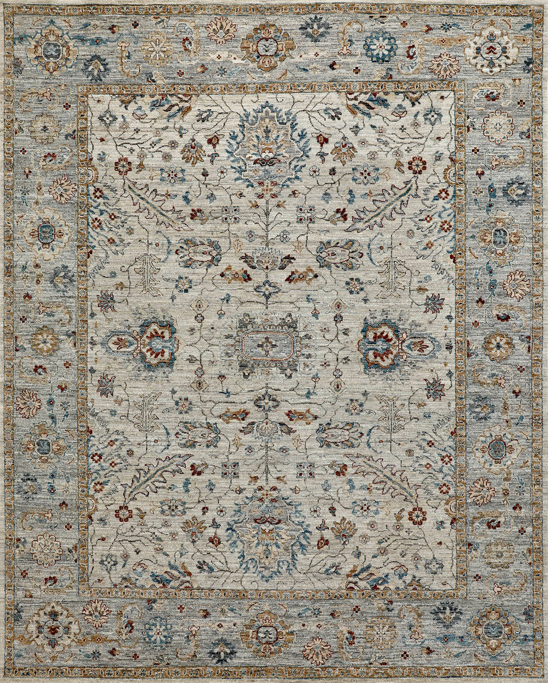 Mafi Signature | Khyber | KYB-106: Gold/Silver Area Rug Mafi Rugs