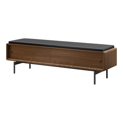 LINQ Bedroom 9102 Storage Bench | Leather Bedroom BDI Mocha