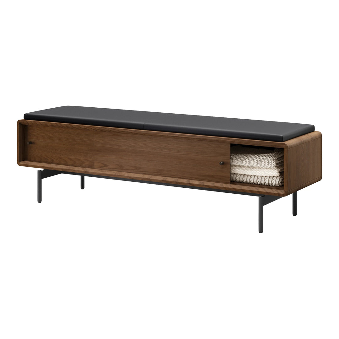 LINQ Bedroom 9102 Storage Bench | Leather Bedroom BDI