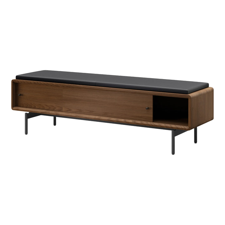 LINQ Bedroom 9102 Storage Bench | Leather Bedroom BDI