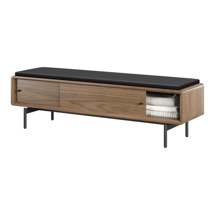 LINQ Bedroom 9102 Storage Bench | Leather Bedroom BDI